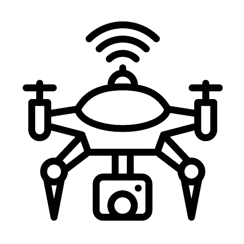Drone flying icon